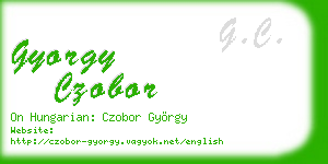gyorgy czobor business card