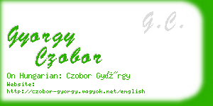 gyorgy czobor business card